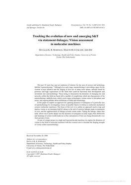 T Via Statement-Linkages: Vision Assessment in Molecular Machines