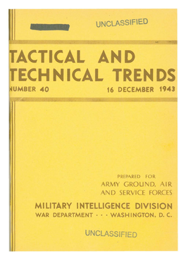 Tactical and Technical Trends 40