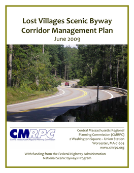 Lost Villages Scenic Byway Corridor Management Plan June 2009