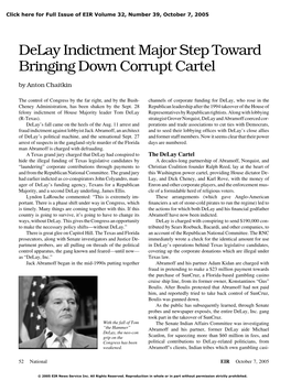 Delay Indictment Major Step Toward Bringing Down Corrupt Cartel