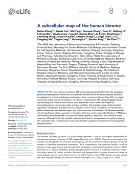 A Subcellular Map of the Human Kinome