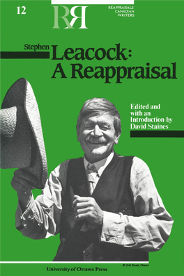 Stephen Leacock a Reappraisal