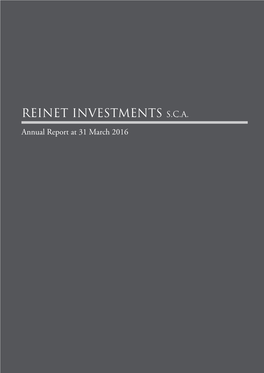 Reinet Investments S.C.A