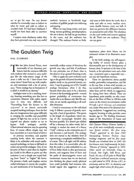 The Goulden Twig Someone's Misuse of an Illustrative Exam- Pie)