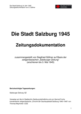 Die Stadt Salzburg 1945