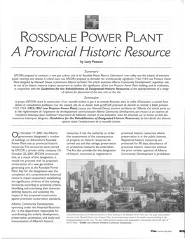 A Provincial Historic Resource by Larry Pearson