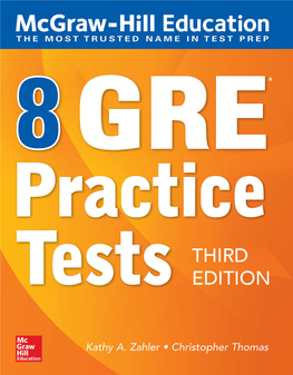 Mcgraw-Hill Education 8 GRE Practice Tests