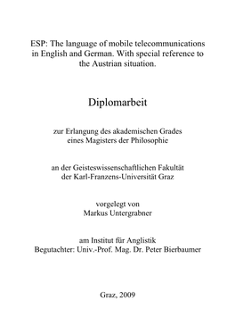 Diplomarbeit