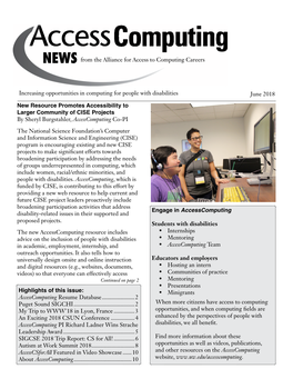 Accesscomputing News June 2018