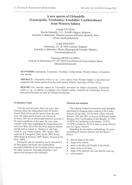 C. VILVENS, F. SWINNEN & F. DENK GUERRA Novapex 12(1-2)