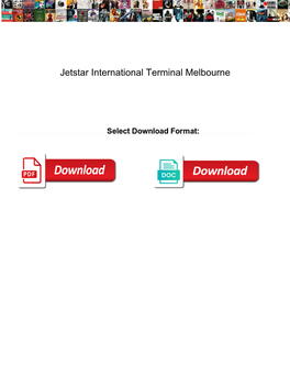 Jetstar International Terminal Melbourne
