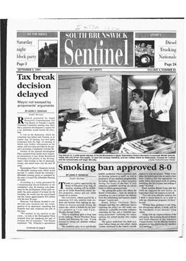 Tax Break Decision Delayed Smoking Ban Approved