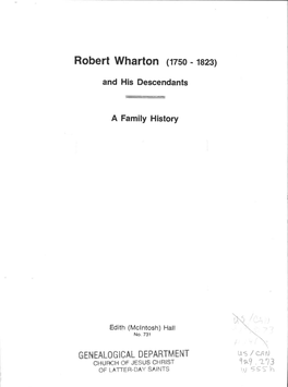 Robert Wharton (1750 -1823)