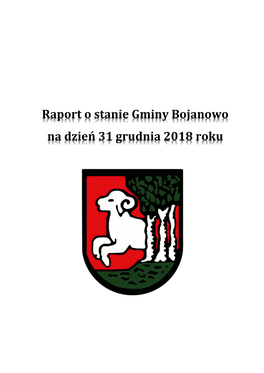 Raport O Stanie Gminy Bojanowo Na Dzień 31 Grudnia 2018 Roku