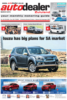 Isuzu Has Big Plans for SA Market