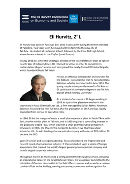 Eli Hurvitz, Z