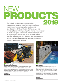 NEW PRODUCTS for 2018