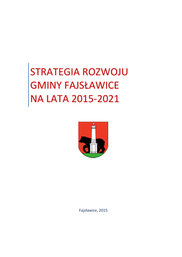 Strategia Rozwoju Gminy Fajsławice Na Lata 2015-2021