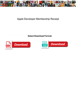 Apple Developer Membership Receipt