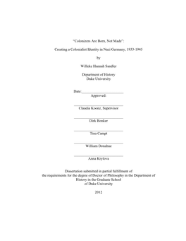 Duke University Dissertation Template