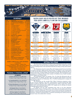 1 2019-20 Men's Basketball Schedule Skyhawks Runnin