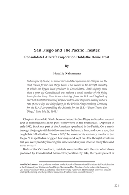 San Diego and the Pacific Theater:Consolidated Aircraft