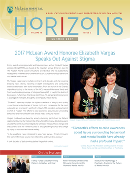 2017 Mclean Award Honoree Elizabeth Vargas Speaks out Against Stigma