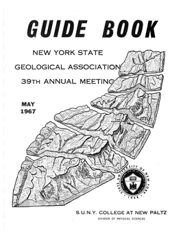 New York State Geological Associatio 39Th Annual Meetin