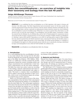 Baltic Sea Coccolithophores – an Overview of Insights Into Their Taxonomy and Ecology from the Last 40 Years