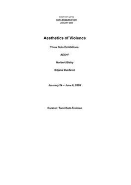 Aesthetics of Violence