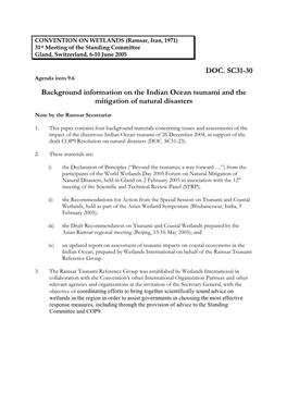 DOC. SC31-30 Background Information on the Indian Ocean