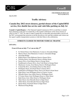 FOR IMMEDIATE RELEASE NCCN-12-06-15-TA June 26, 2012