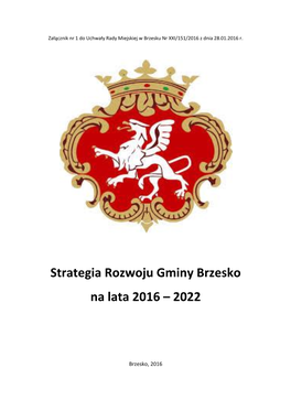 Strategia Rozwoju Gminy Brzesko Na Lata 2016 – 2022