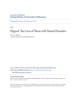 The Lives of Those with Mental Disorders Teresa K