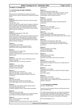 Radio 3 Listings for 12 – 18 October 2019 Page 1 of 24 SATURDAY 12 OCTOBER 2019 (Harpsichord)