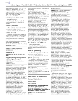 Federal Register / Vol. 62, No. 204 / Wednesday, October 22, 1997 / Rules and Regulations 55791