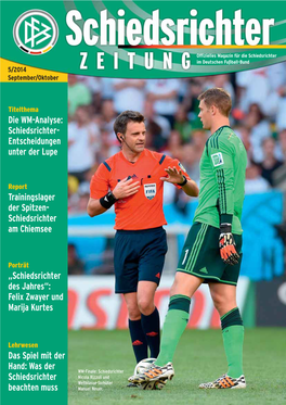 Schiedsrichter Im Deutschen Fußball-Bund 5/2014 September/Oktober