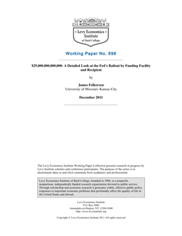 $29,000,000,000,000: a Detailed Look at the Fed's Bailout By