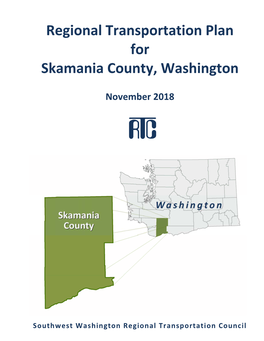 Regional Transportation Plan for Skamania County, Washington