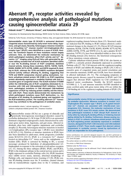 Aberrant IP3 Receptor Activities Revealed by Comprehensive Analysis of Pathological Mutations Causing Spinocerebellar Ataxia 29