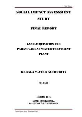 Social Impact Assessment