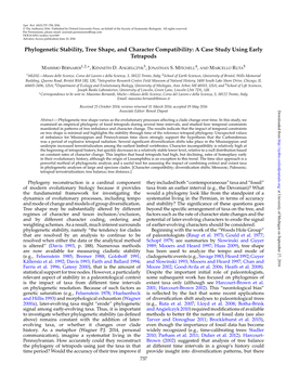 Phylogenetic Stability, Tree Shape, and Character Compatibility: a Case Study Using Early Tetrapods