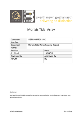 Morlais Scoping Report