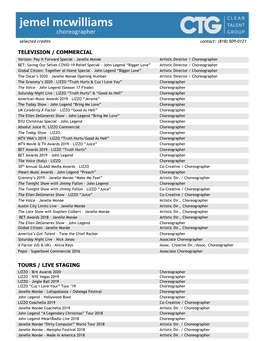 Jemel Mcwilliams Resume