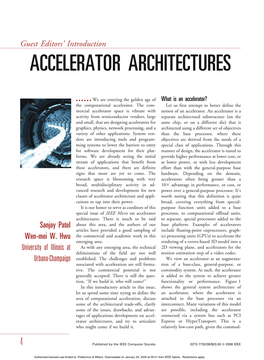 Accelerator Architectures