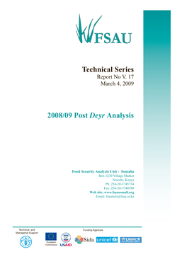 Technical Series 2008/09 Post Deyr Analysis