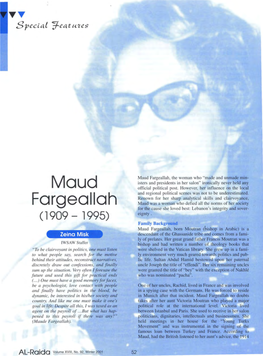 Maud Fargeallah, the Woman Who 