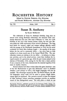 Susan B. Anthony by BLAKE MCKELVEY the Celebration of Susan B