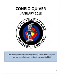Conejo Quiver January 2018