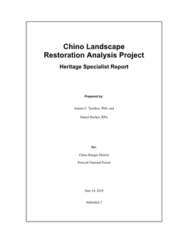 Chino Landscape Restoration Heritage Report